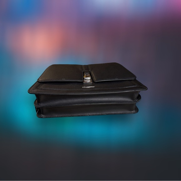 Karl Lagerfeld Black Leather Shoulder Bag w/ Dust Bag NEW WITH TAGS!!!!!! - Picture 5 of 13